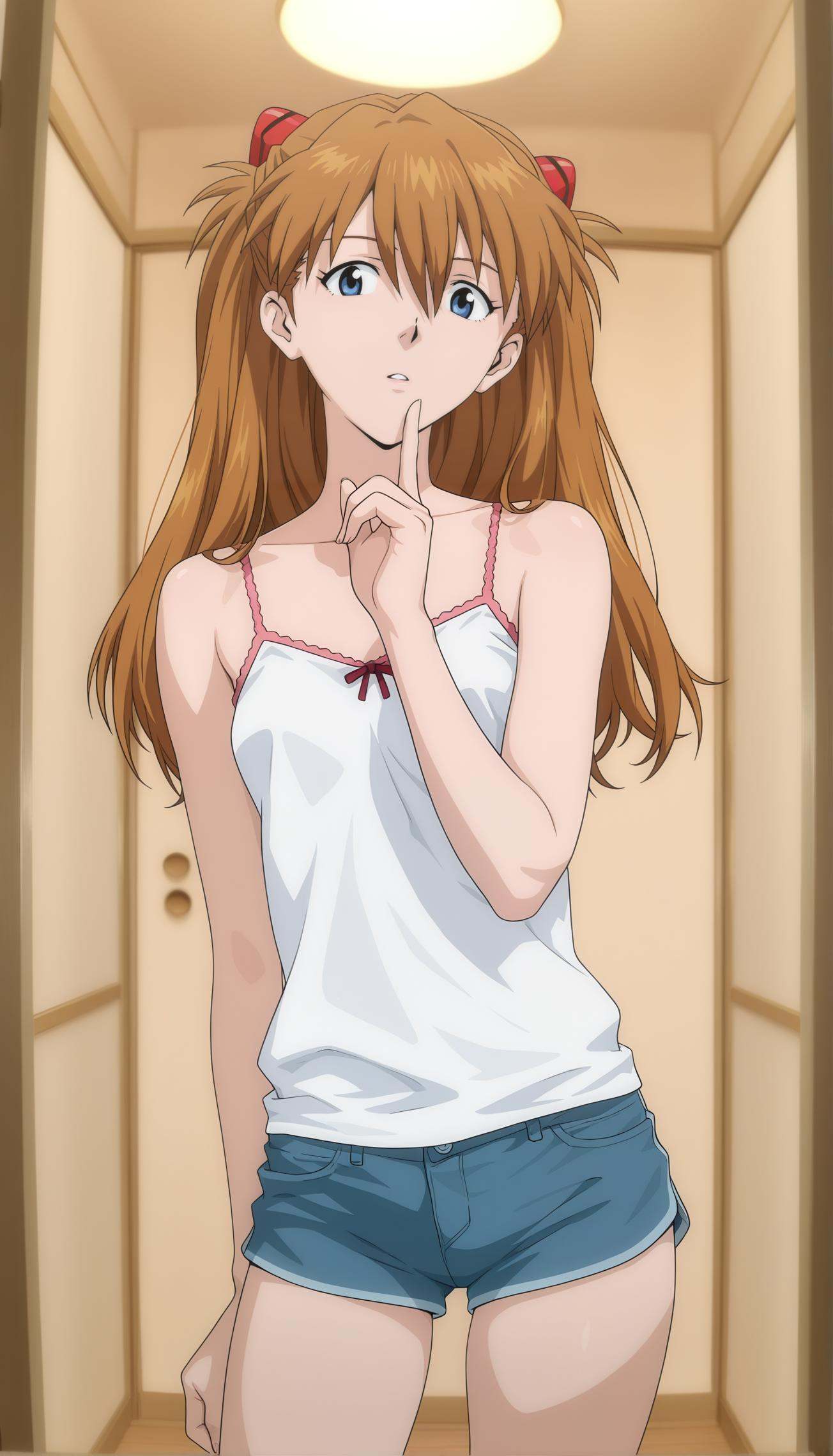 souryuu asuka langley,  1girl,  looking at viewer on Tensor.Art