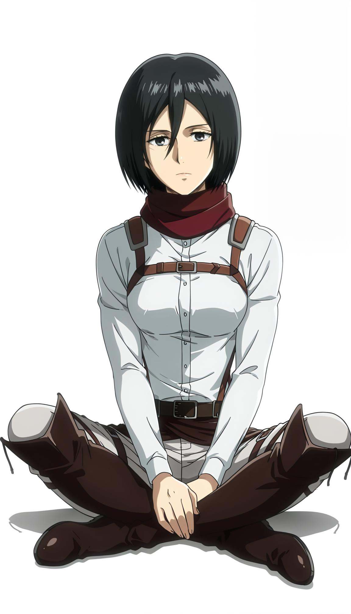 anime coloring,  anime screencap,  mikasa ackerman on Tensor.Art