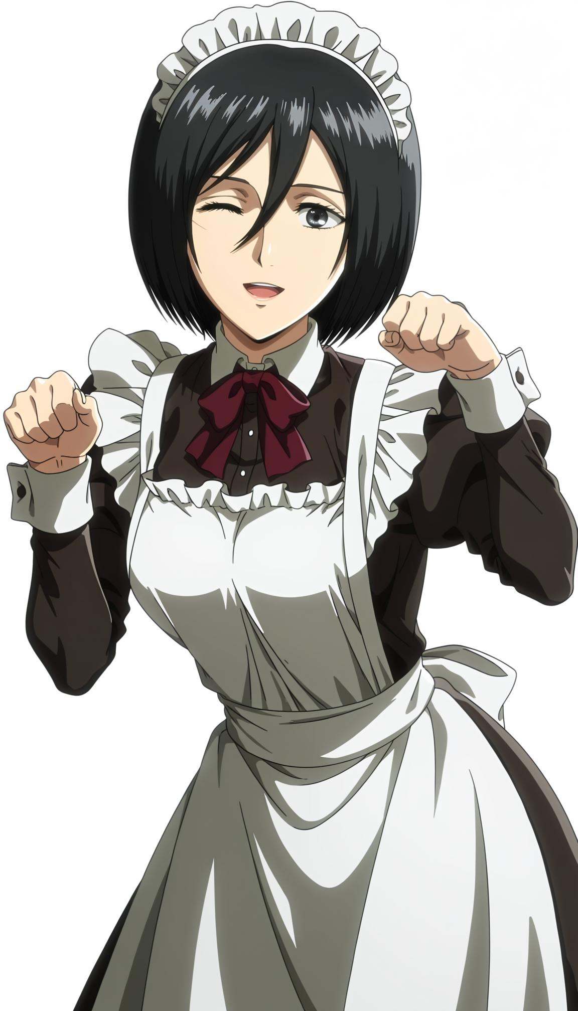 anime coloring,  anime screencap,  mikasa ackerman on Tensor.Art
