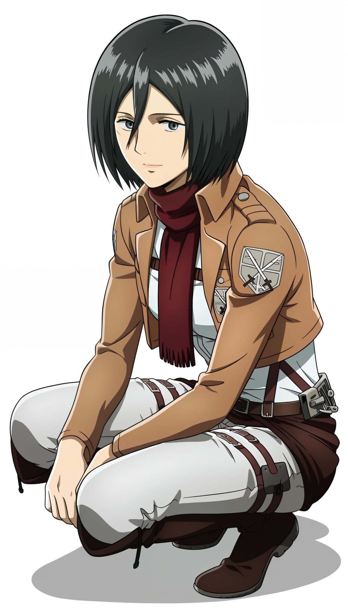 anime coloring,  anime screencap,  mikasa ackerman on Tensor.Art