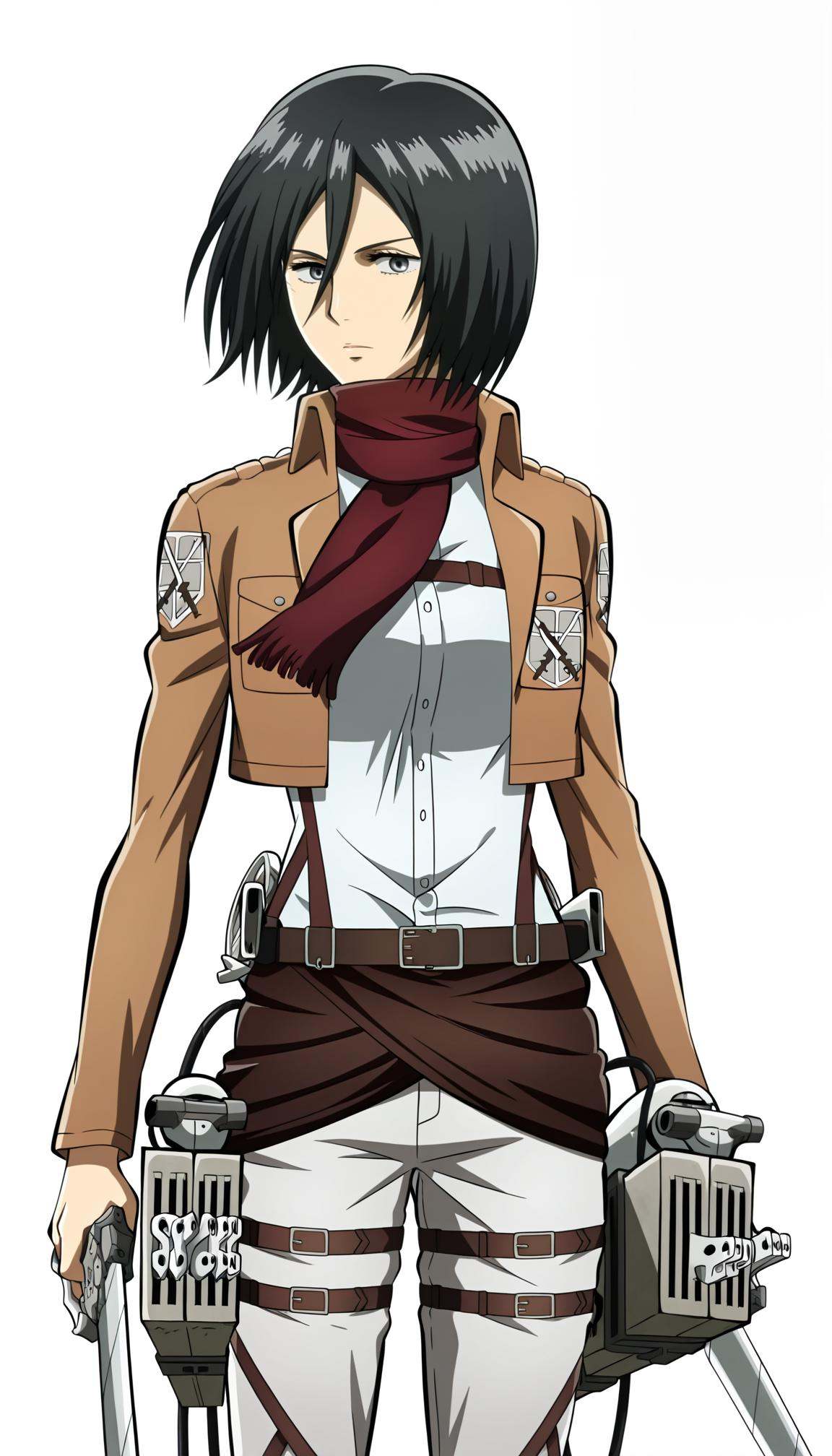 anime coloring,  anime screencap,  mikasa ackerman on Tensor.Art