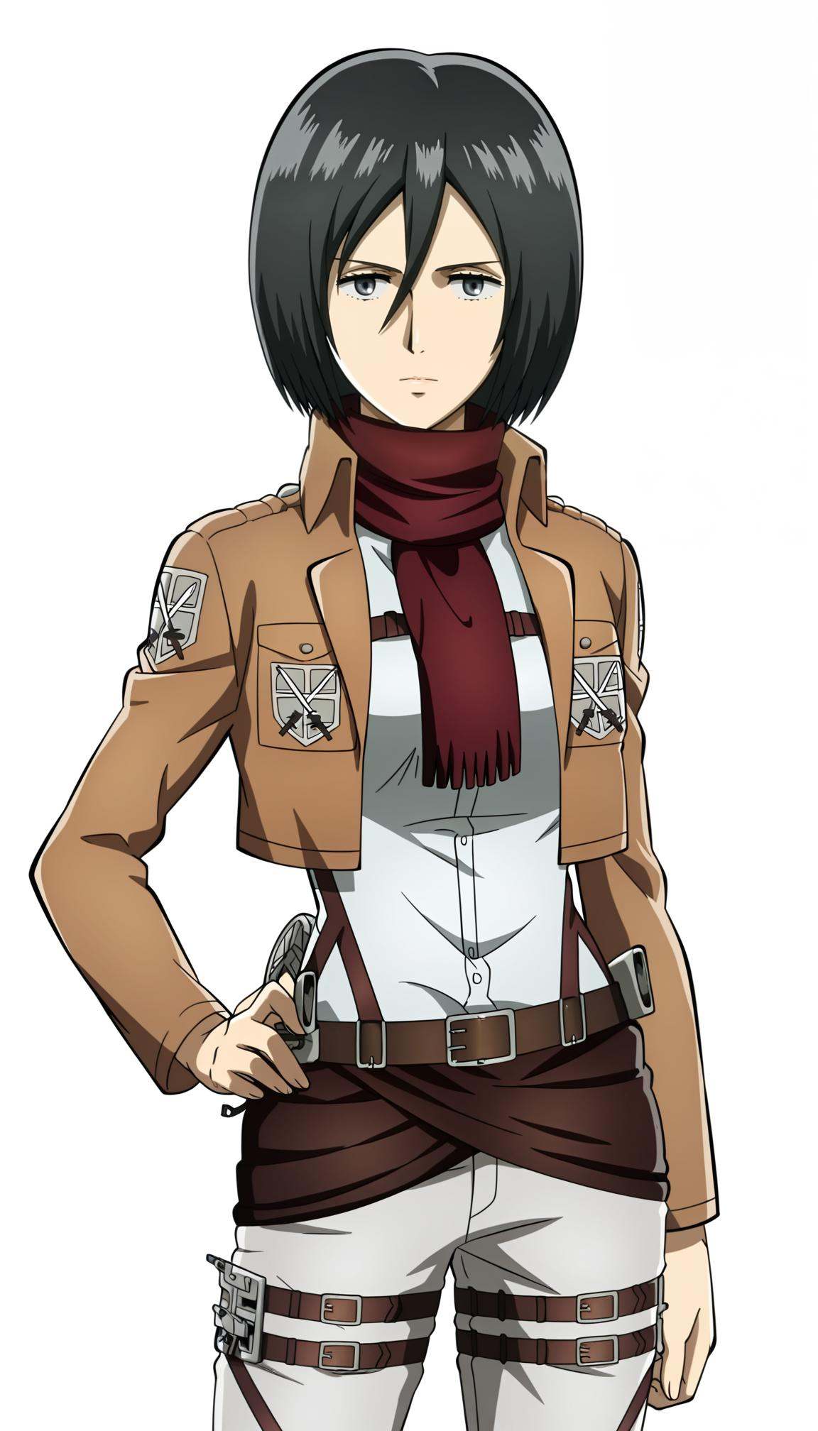 anime coloring,  anime screencap,  mikasa ackerman on Tensor.Art
