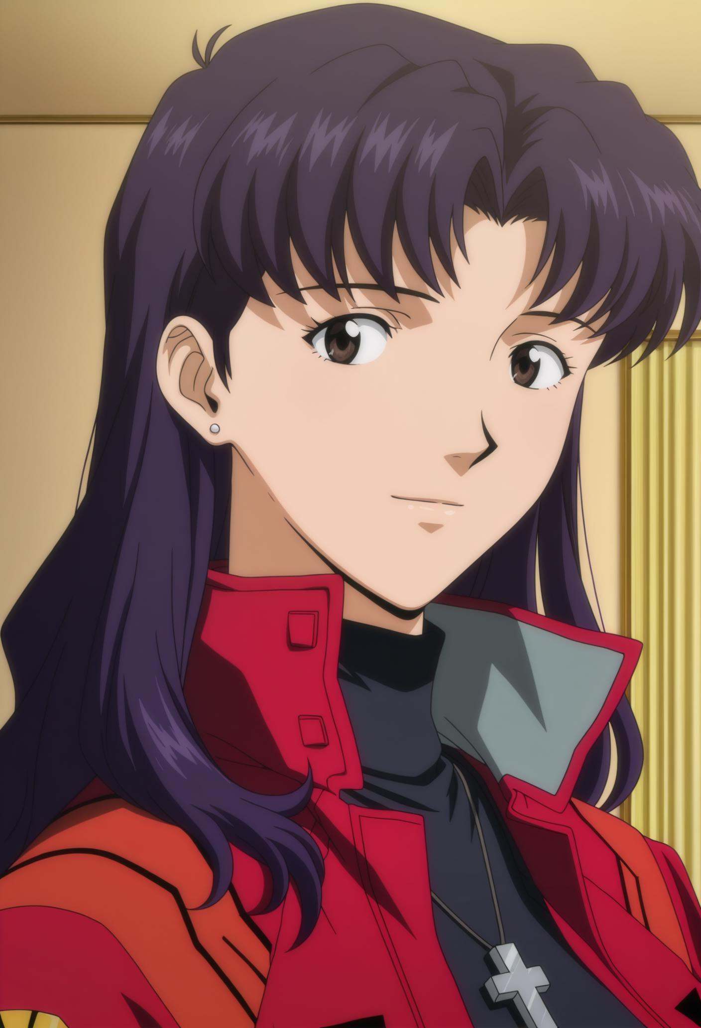 anime coloring,  anime screencap,  katsuragi misato on Tensor.Art