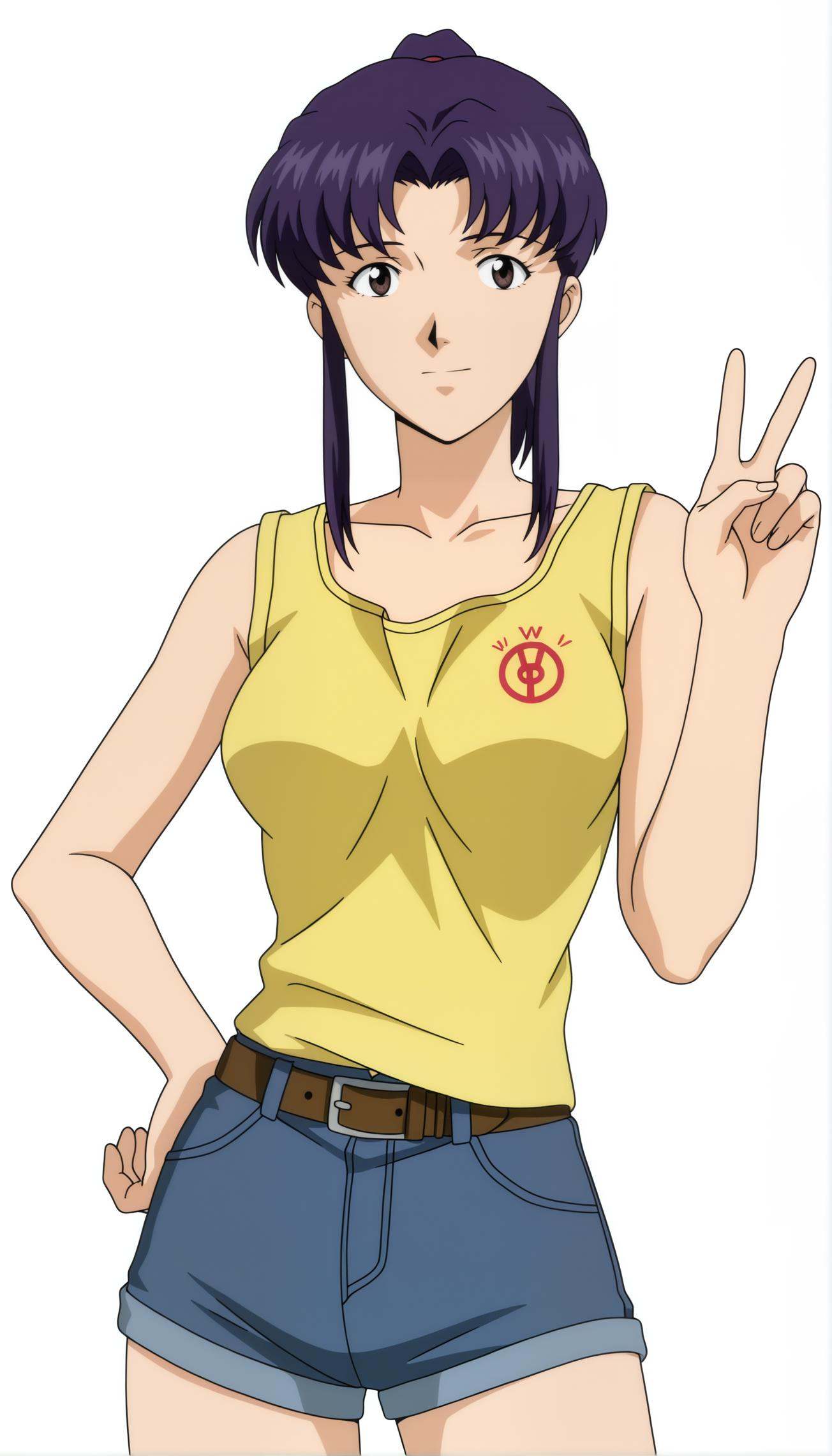 anime coloring,  anime screencap,  katsuragi misato on Tensor.Art