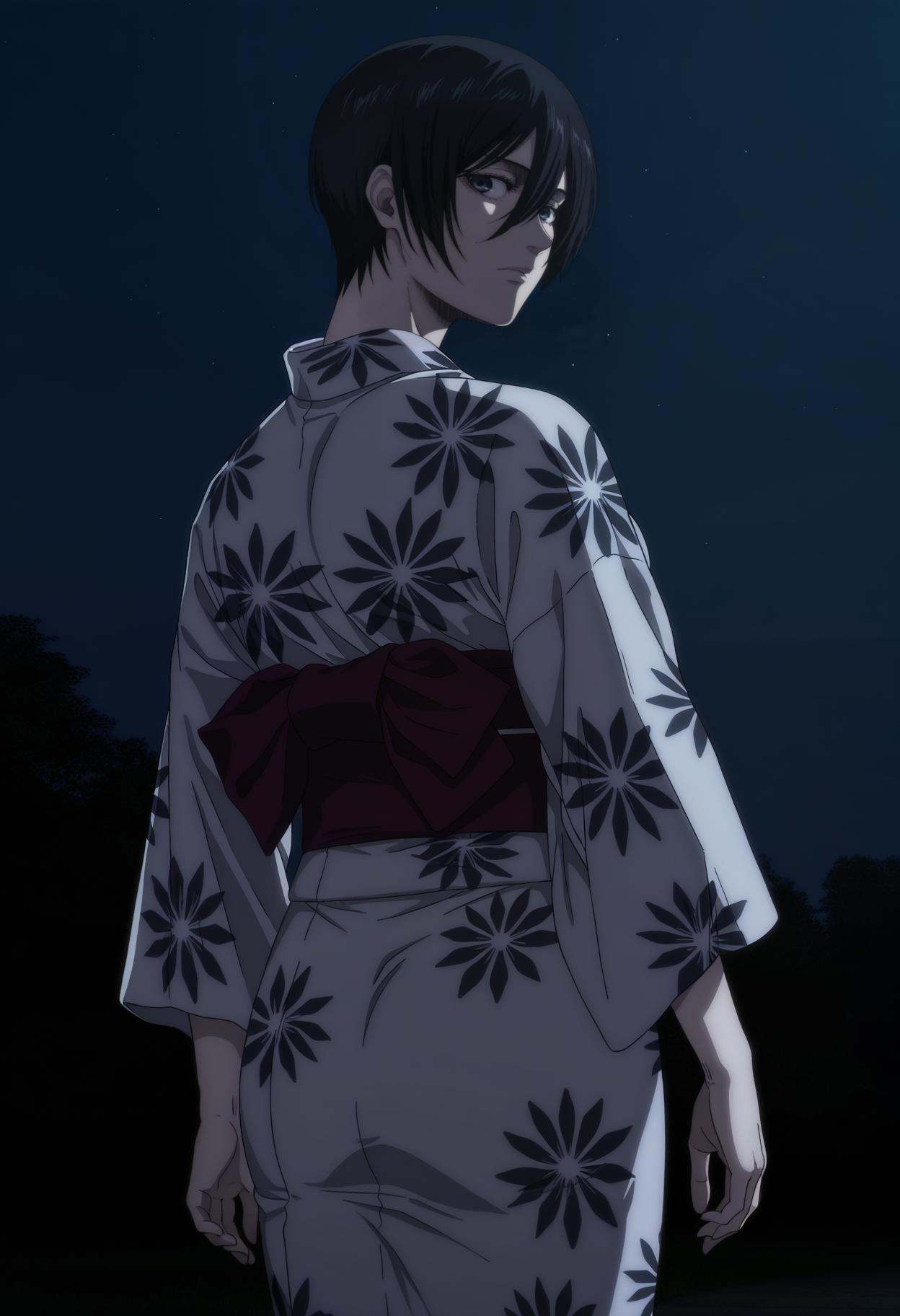 mikasa ackerman,  1girl,  short hair on Tensor.Art