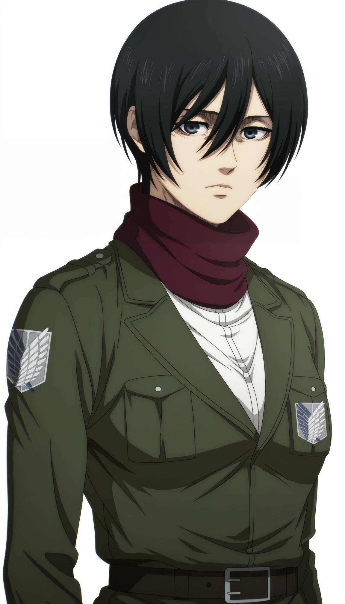 anime coloring,  anime screencap,  mikasa ackerman on Tensor.Art