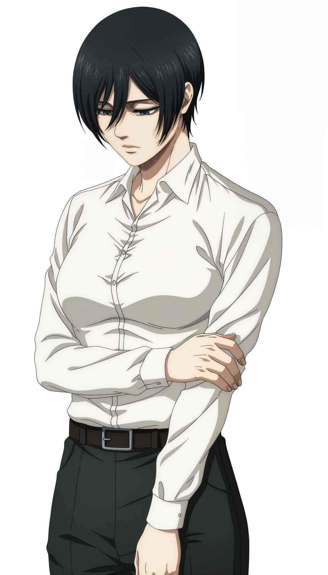 anime coloring,  anime screencap,  mikasa ackerman on Tensor.Art