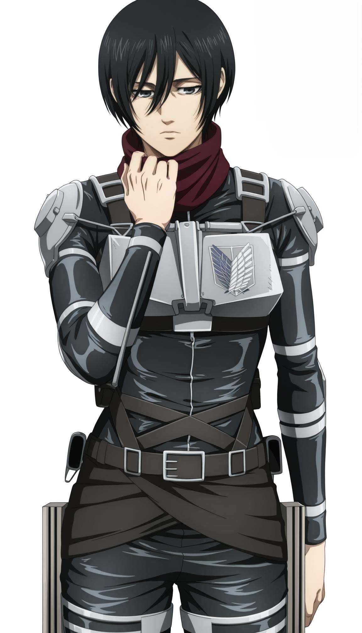 anime coloring,  anime screencap,  mikasa ackerman on Tensor.Art