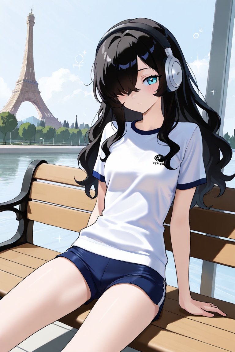 otokakoto,  Master piece,  generate image of a Girl with headphones on Tensor.Art