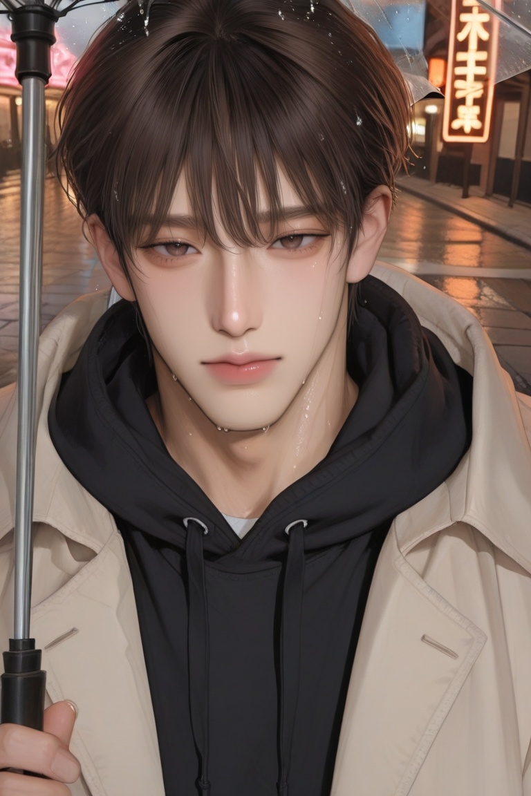 (((1 man)) with fair skin,  short hair,  bangs on Tensor.Art