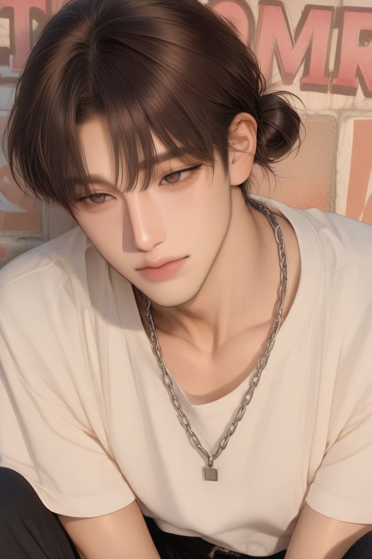 (((1 man)) with fair skin,  short hair,  bangs on Tensor.Art