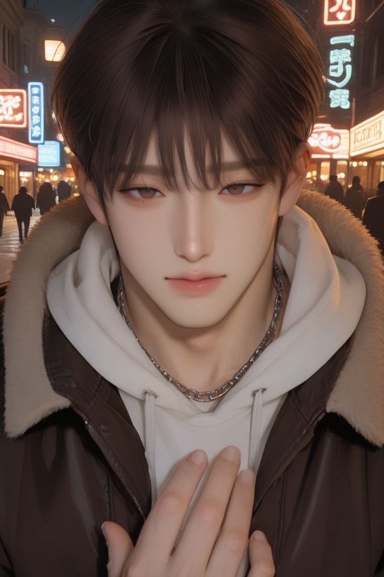 (((1 man)) with fair skin,  short hair,  bangs on Tensor.Art