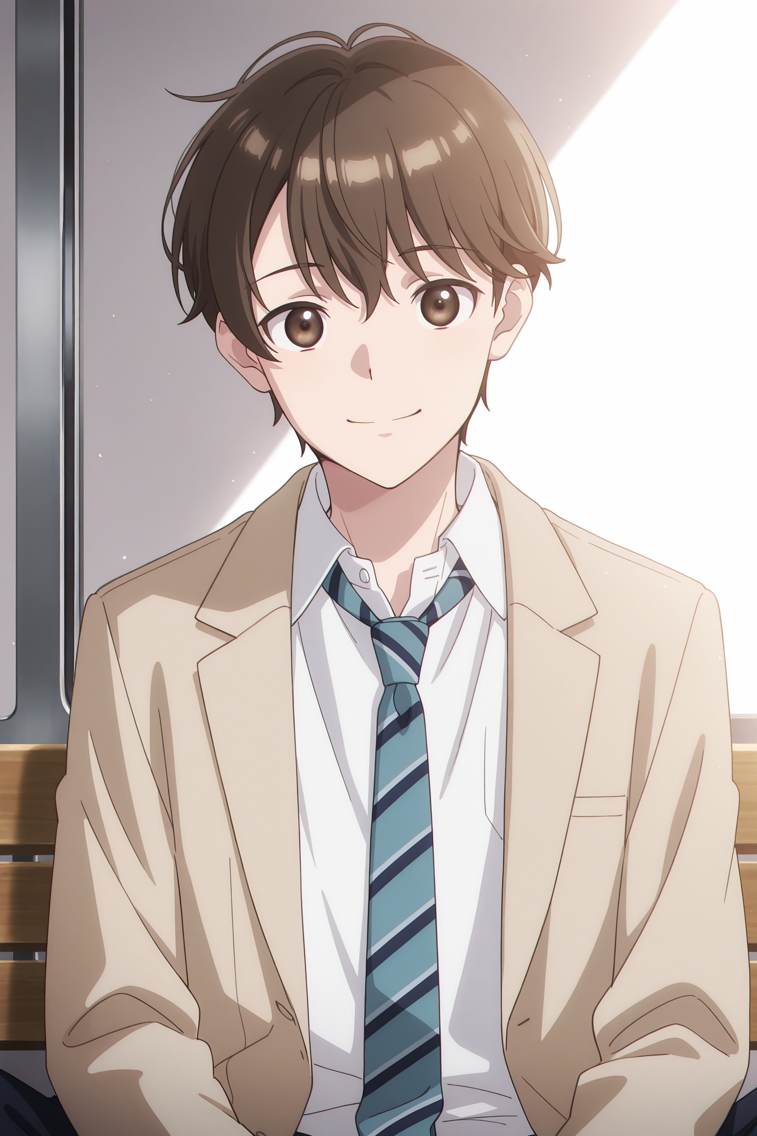 solo male,  brown hair,  brown eyes on Tensor.Art