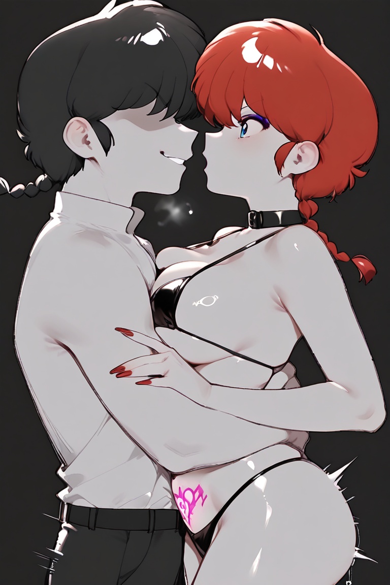 One girl,  teenager,  large breasts ((dark red hair) (braids on Tensor.Art
