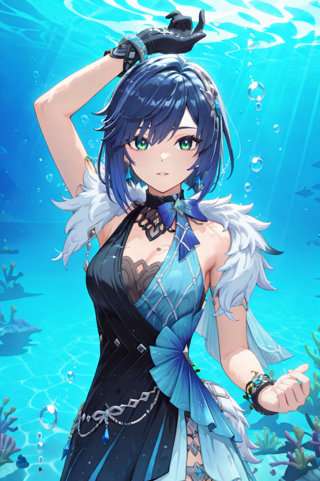 underwater,  underwater,  upper body on Tensor.Art