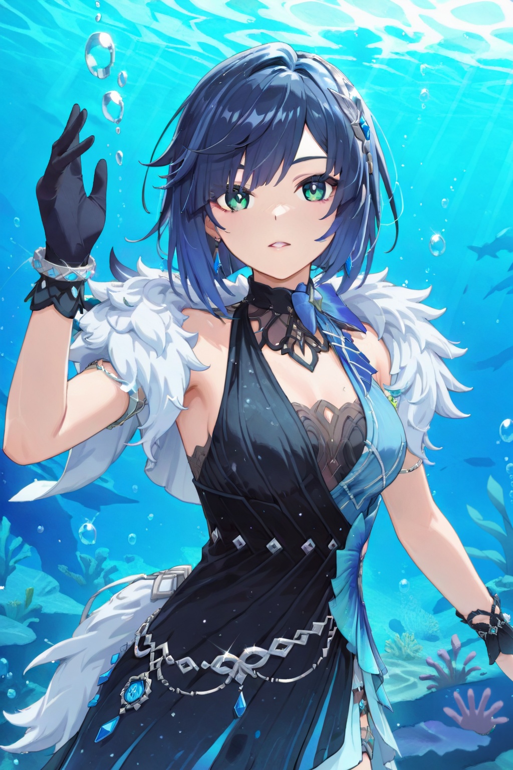 underwater,  underwater,  upper body on Tensor.Art