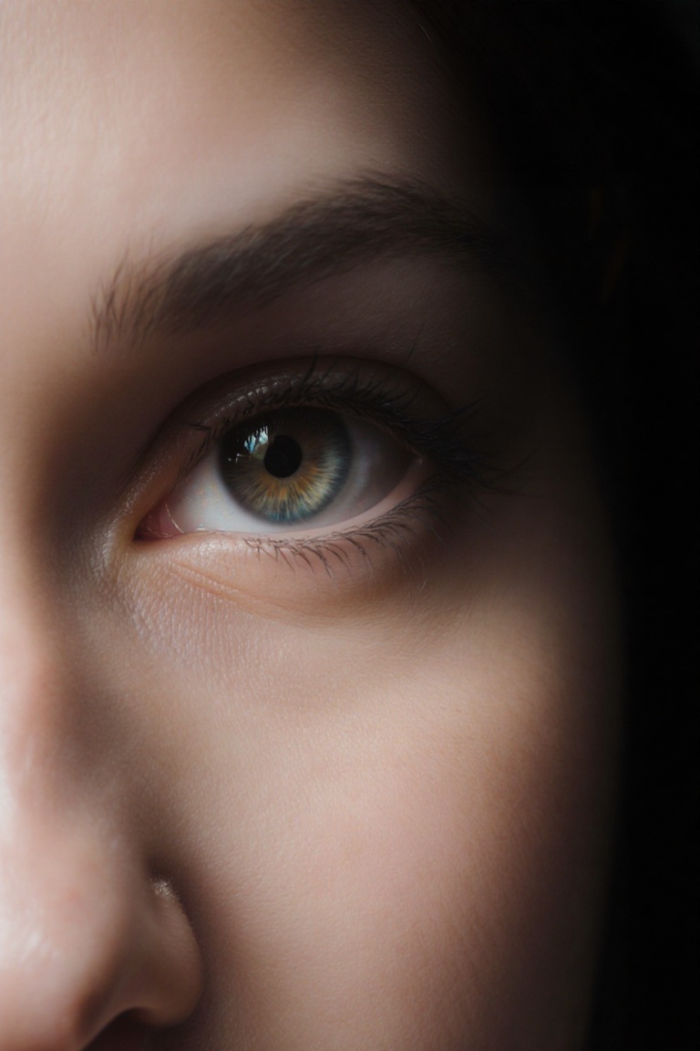 dark shot,  high detailed photo of woman eye,  perfect eye on Tensor.Art