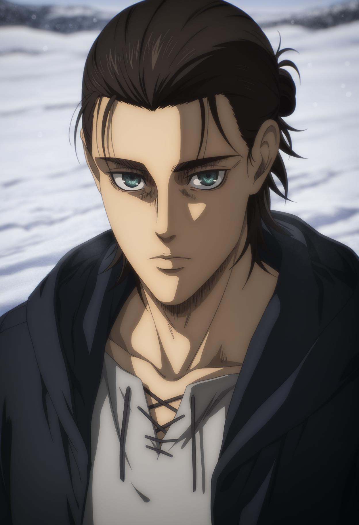 eren yeager,  1boy,  male focus on Tensor.Art