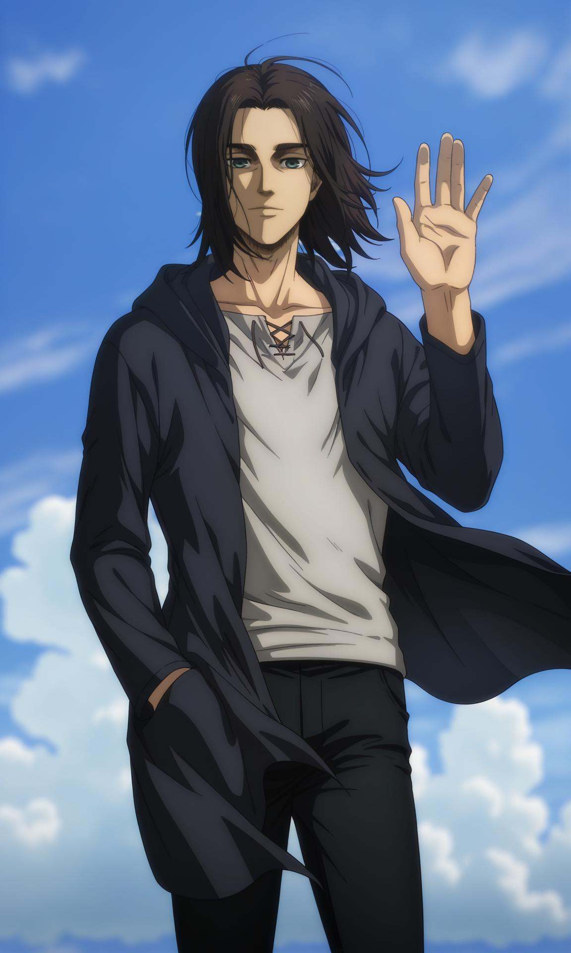 eren yeager,  1boy,  male focus on Tensor.Art