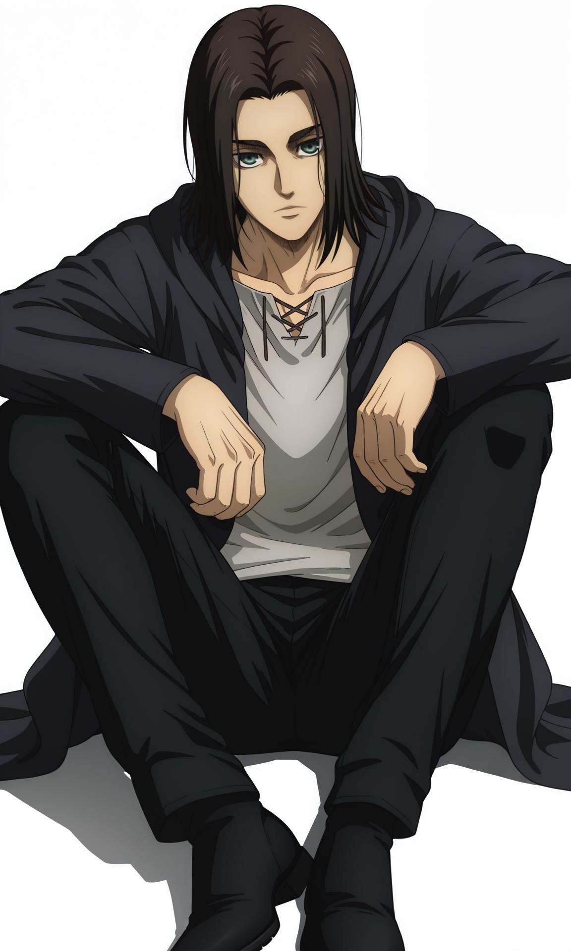 eren yeager,  1boy,  male focus on Tensor.Art