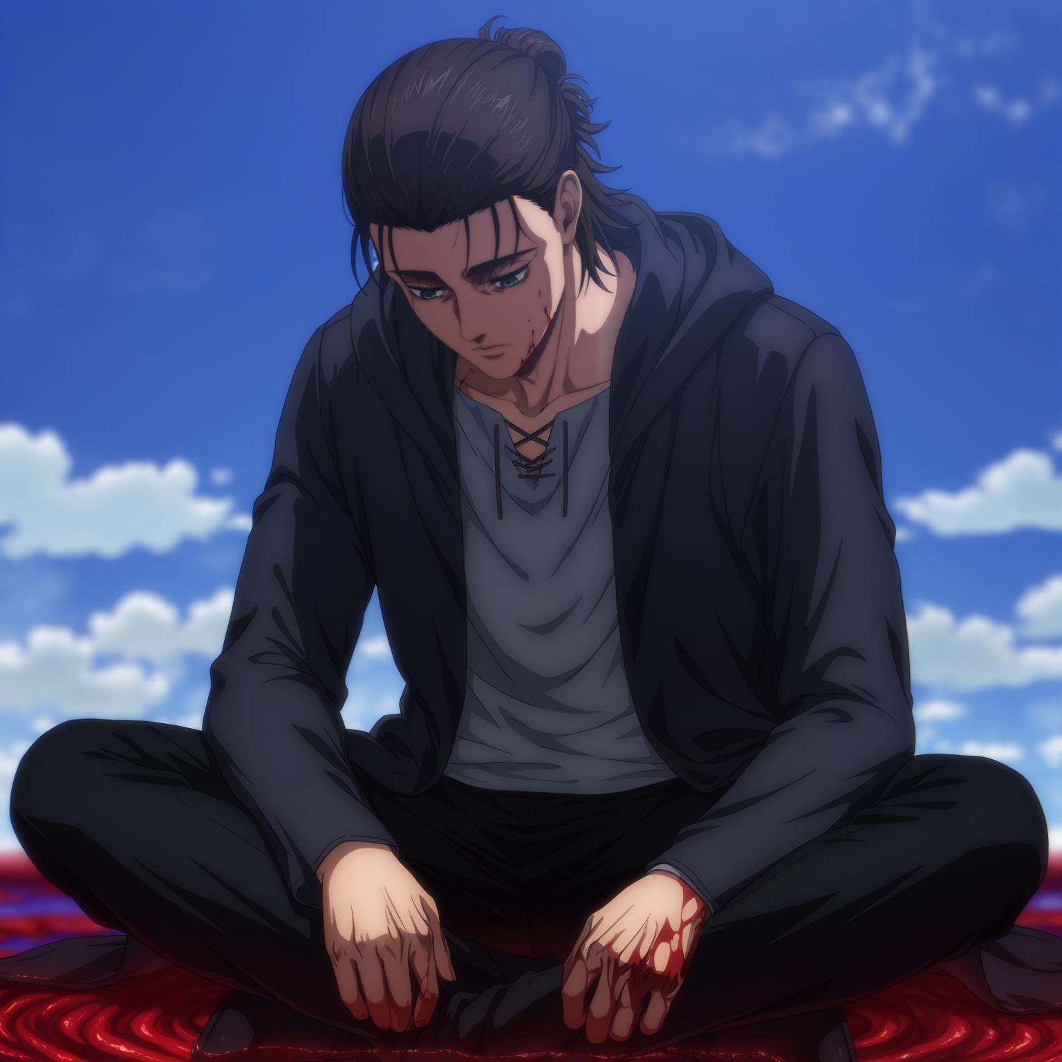eren yeager,  1boy,  male focus on Tensor.Art