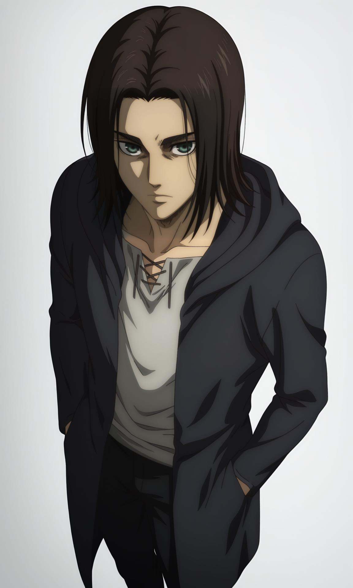 eren yeager,  1boy,  male focus on Tensor.Art