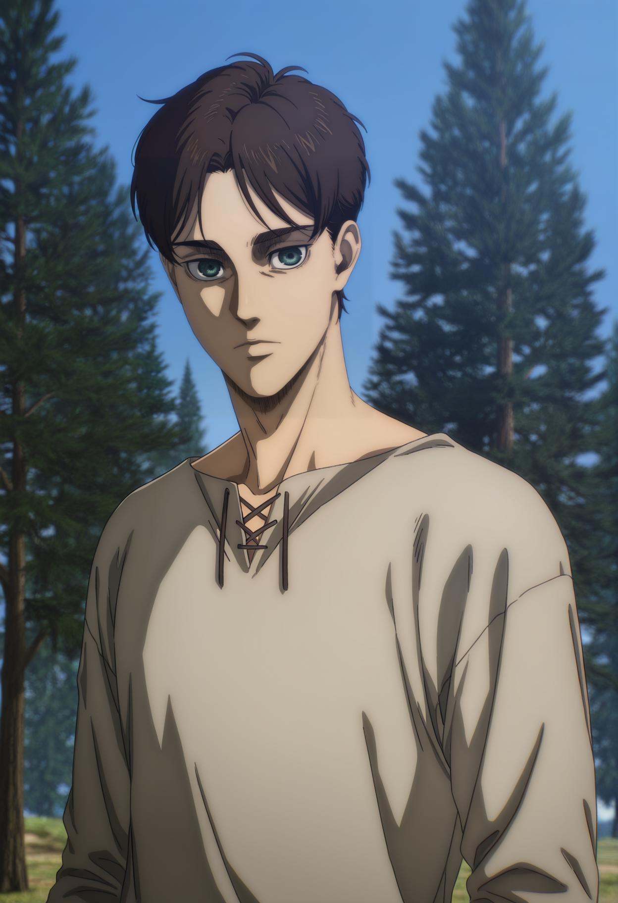 eren yeager,  1boy,  male focus on Tensor.Art