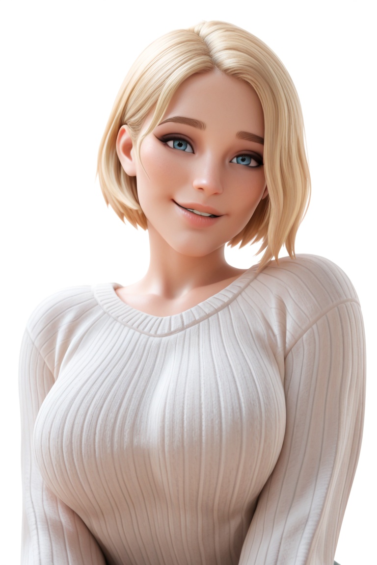 1girl,  solo,  white background on Tensor.Art