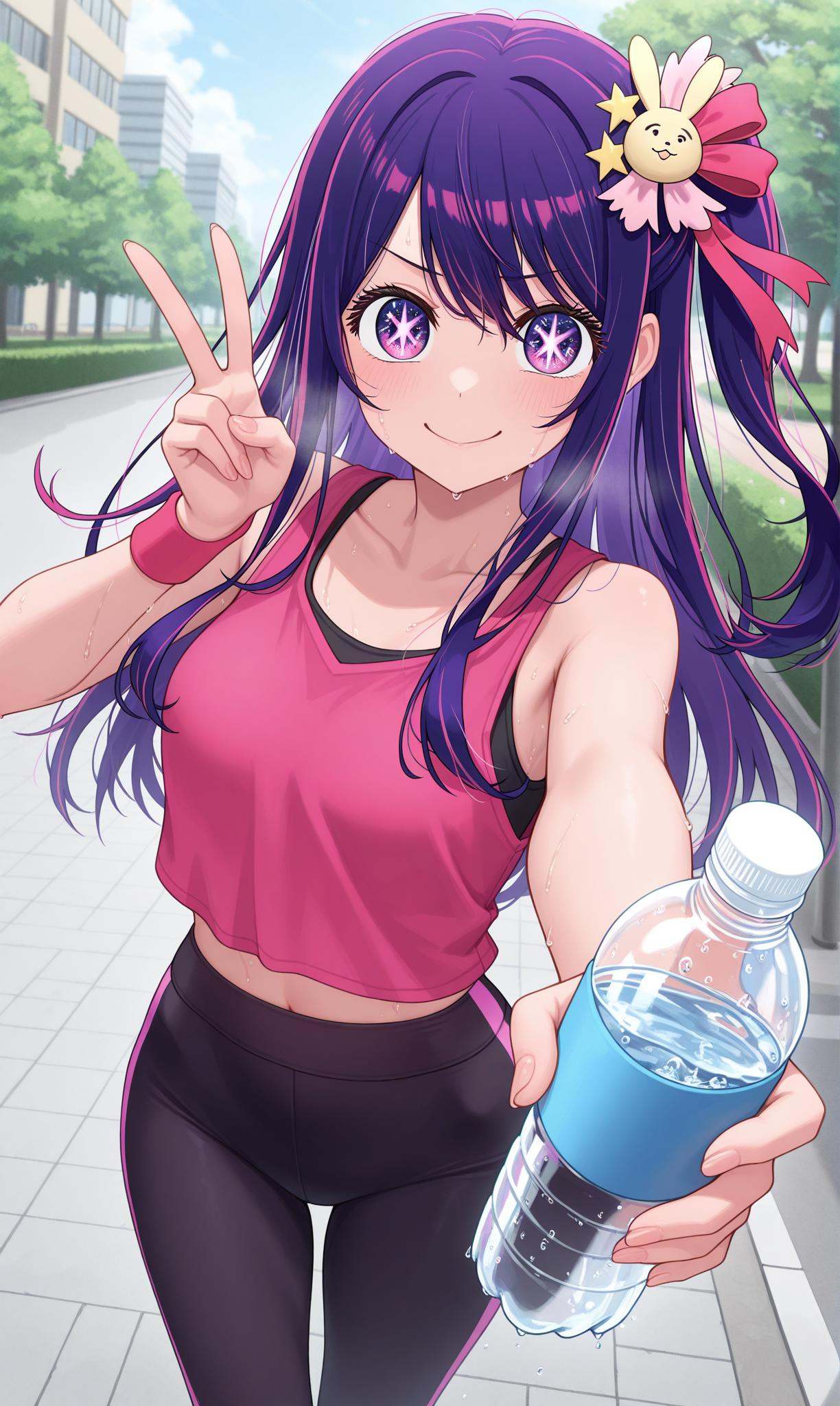 hoshino ai,  purple hair,  long hir on Tensor.Art