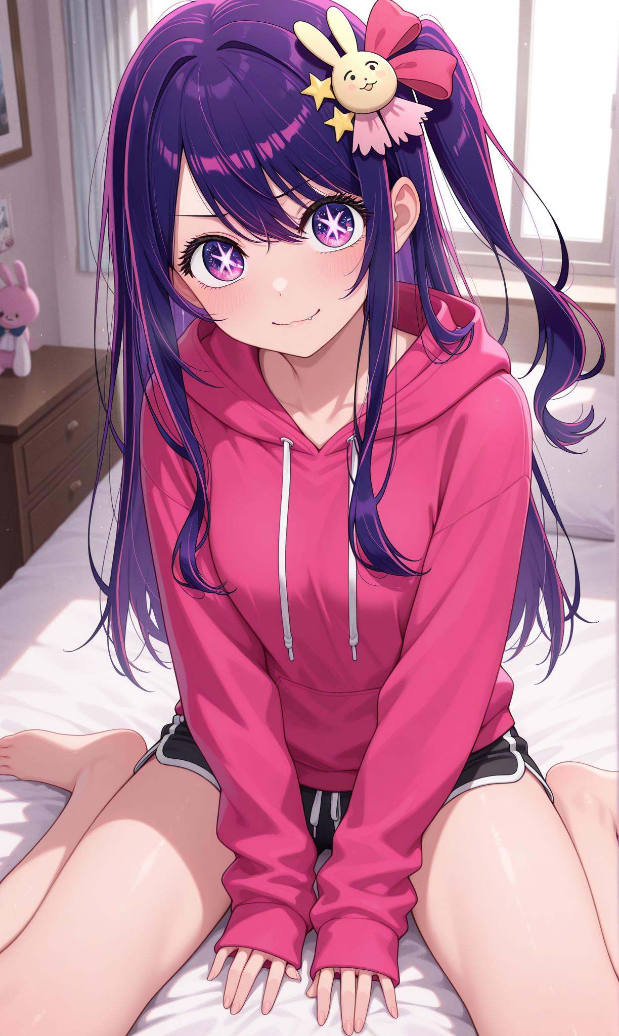 hoshino ai,  purple hair,  long hir on Tensor.Art