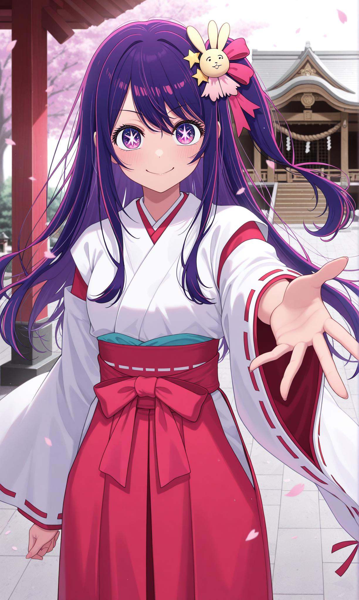 hoshino ai,  purple hair,  long hir on Tensor.Art