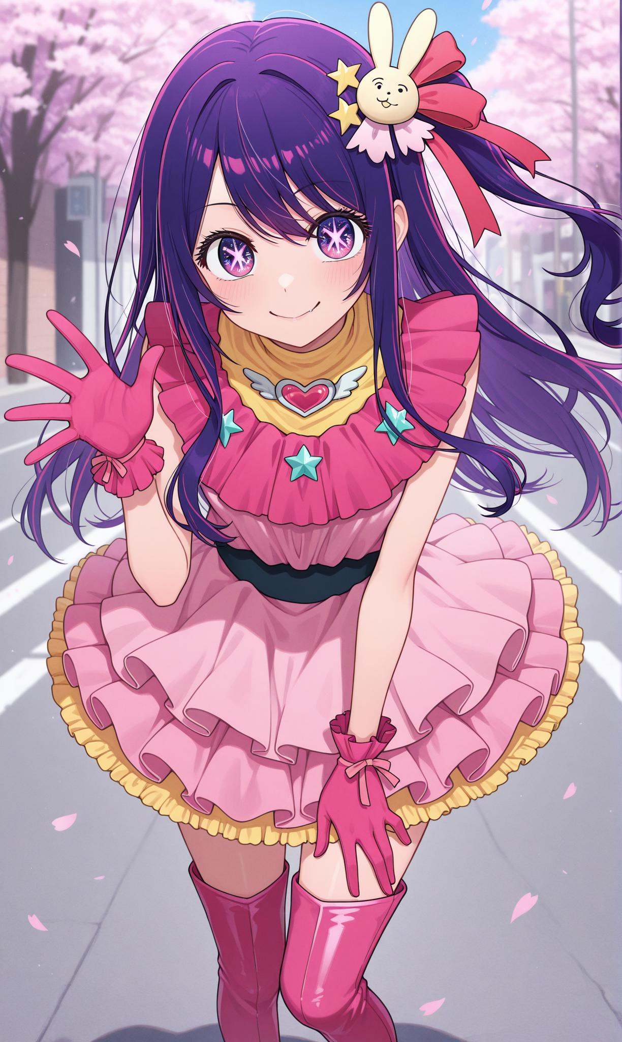 hoshino ai,  purple hair,  long hir on Tensor.Art
