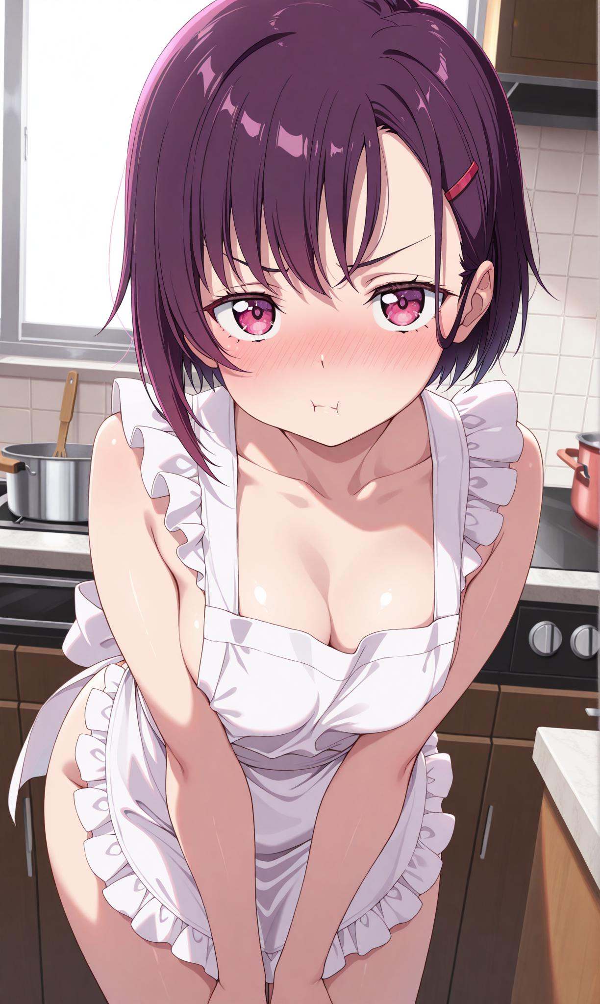 mikazuki shizuka,  purple hair,  pink eyes on Tensor.Art