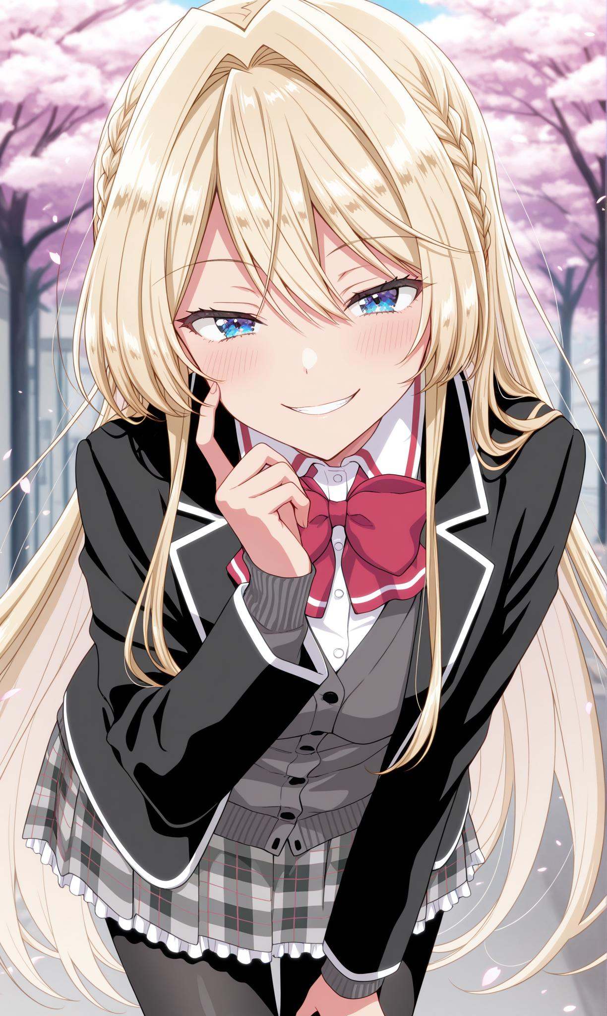 ouzuka mai,  blue eyes,  blonde hair on Tensor.Art