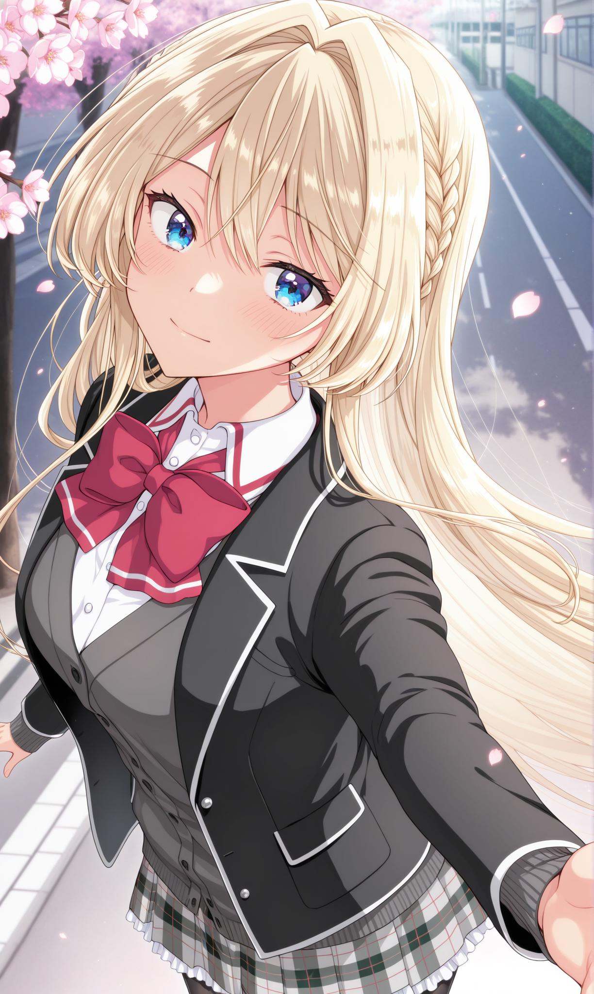 ouzuka mai,  blue eyes,  blonde hair on Tensor.Art