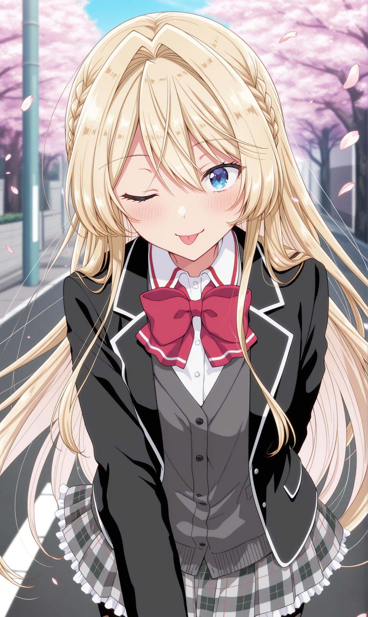 ouzuka mai,  blue eyes,  blonde hair on Tensor.Art