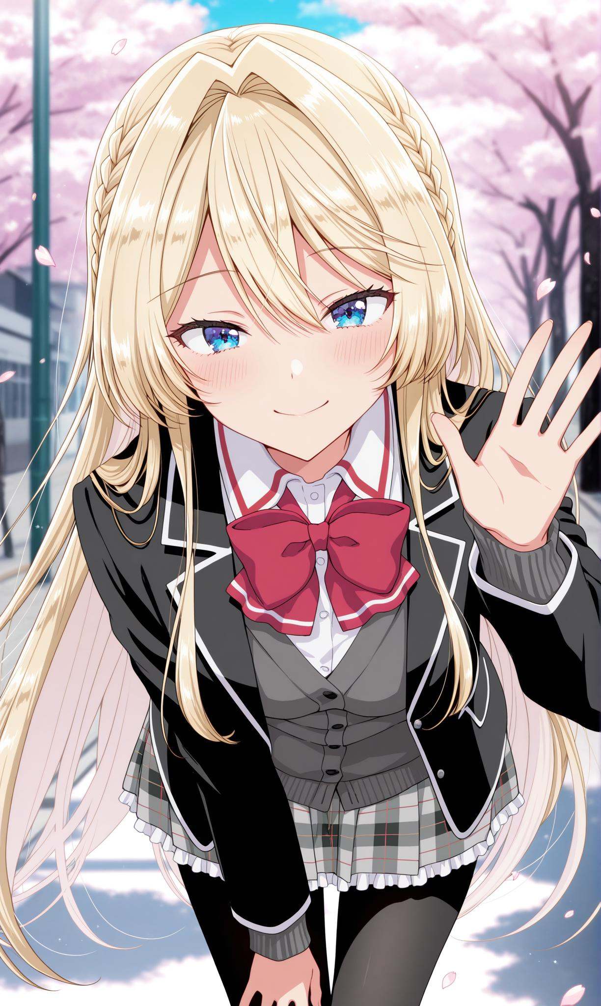 ouzuka mai,  blue eyes,  blonde hair on Tensor.Art