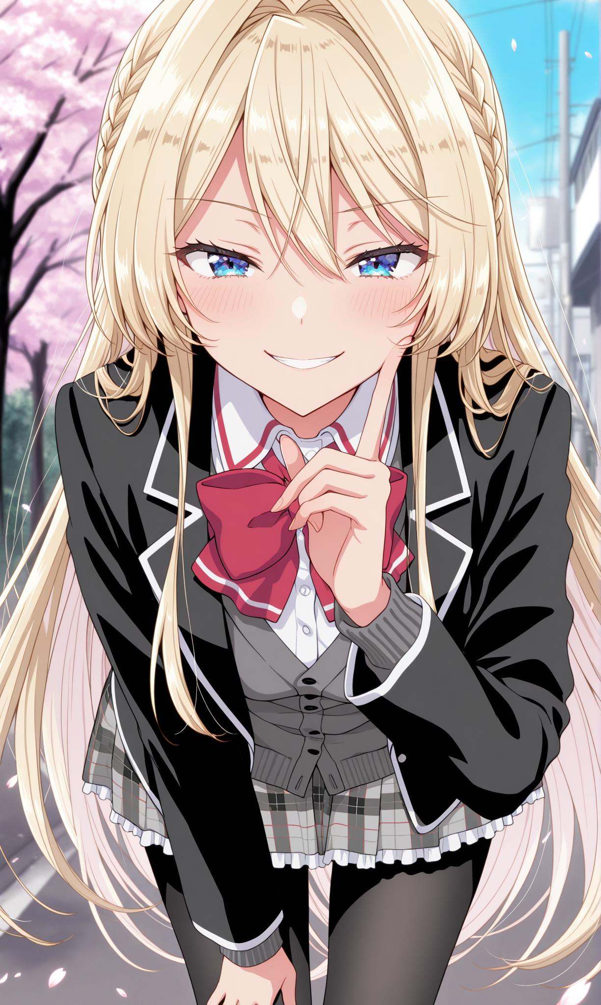 ouzuka mai,  blue eyes,  blonde hair on Tensor.Art