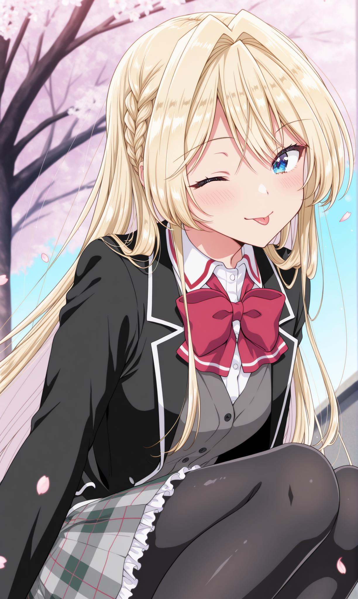 ouzuka mai,  blue eyes,  blonde hair on Tensor.Art