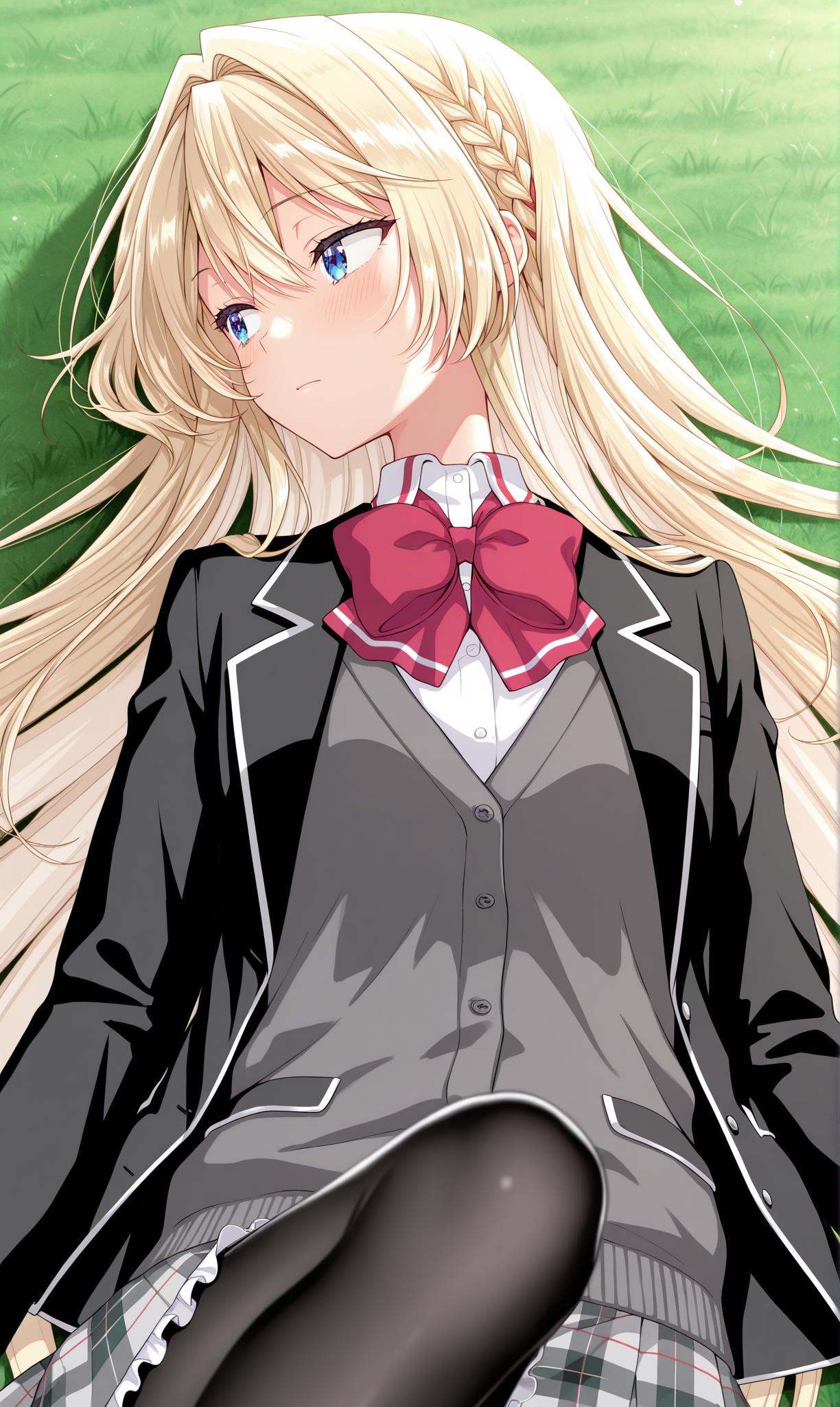 ouzuka mai,  blue eyes,  blonde hair on Tensor.Art