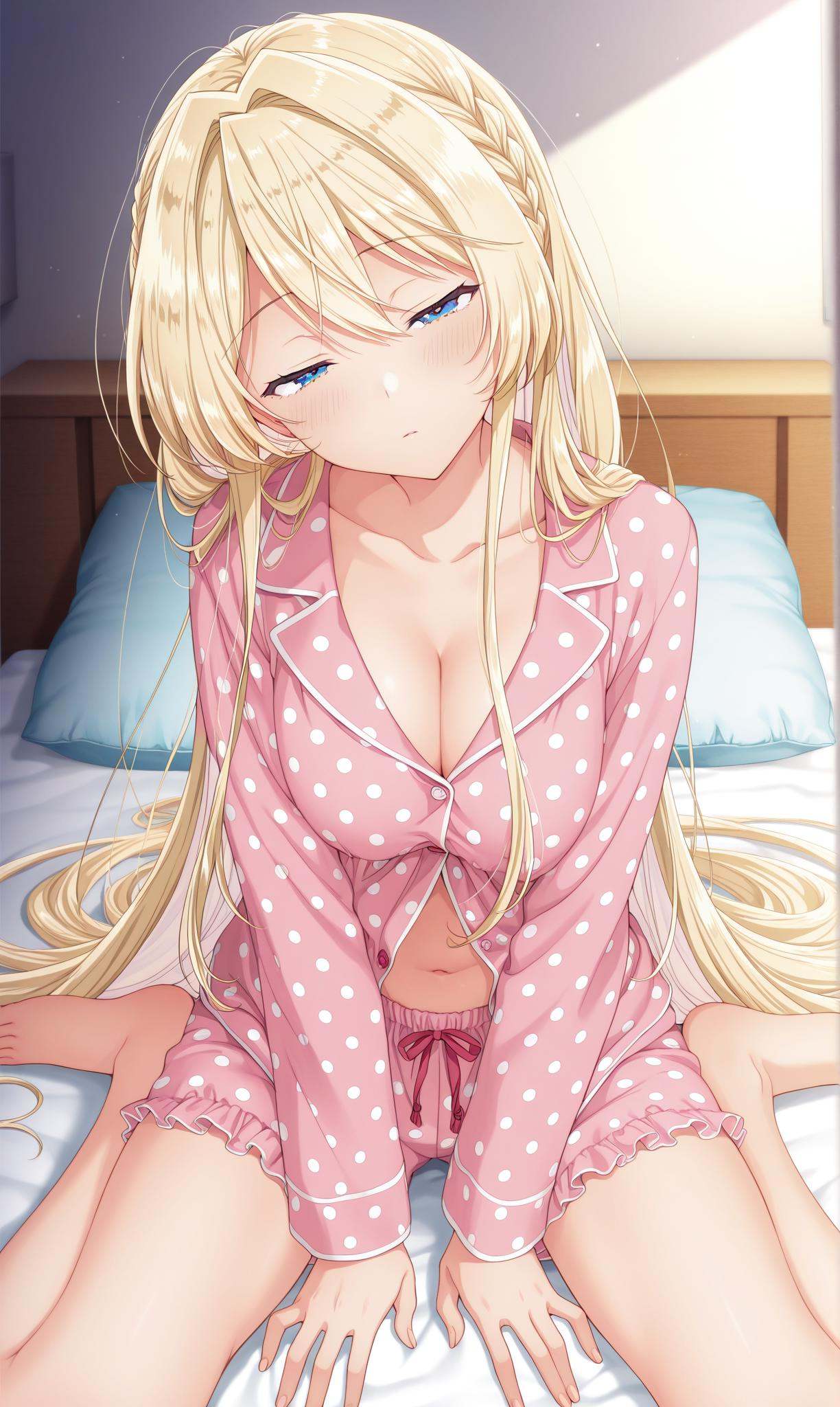 ouzuka mai,  blue eyes,  blonde hair on Tensor.Art
