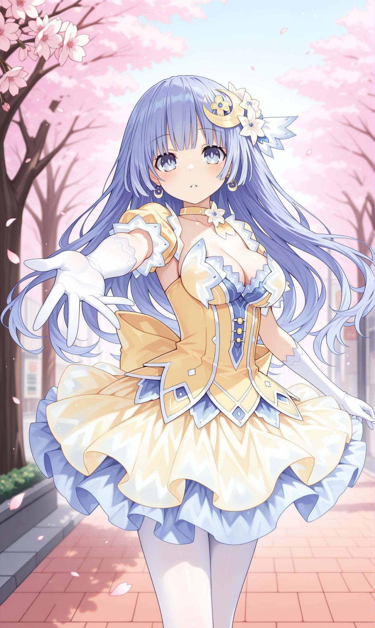 blue eyes,  long hair,  blue hair on Tensor.Art