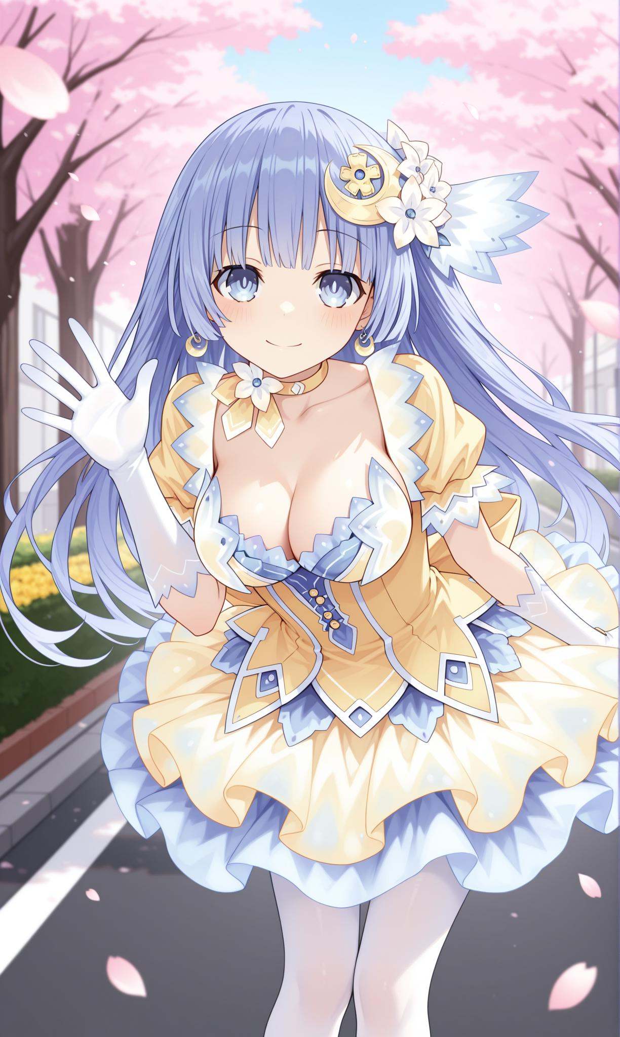 blue eyes,  long hair,  blue hair on Tensor.Art