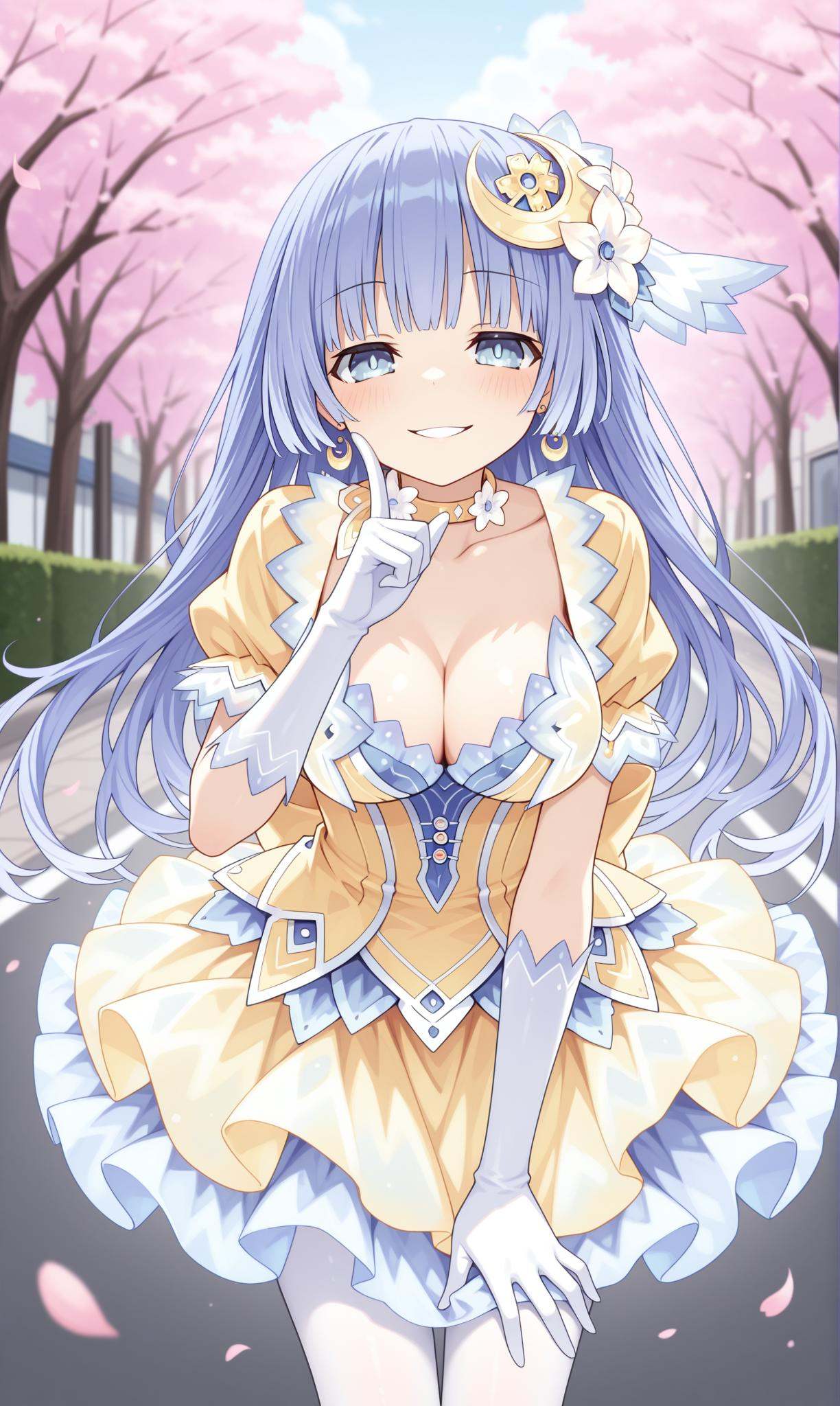 blue eyes,  long hair,  blue hair on Tensor.Art