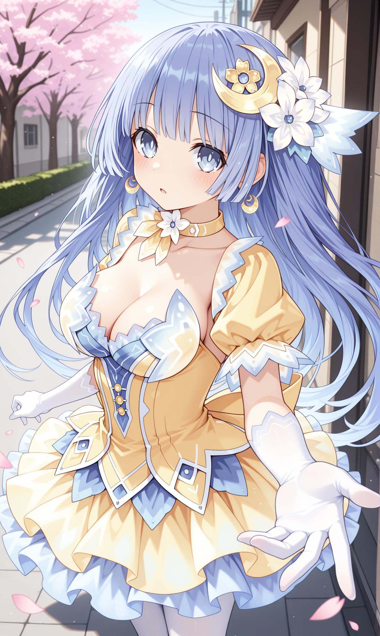 blue eyes,  long hair,  blue hair on Tensor.Art