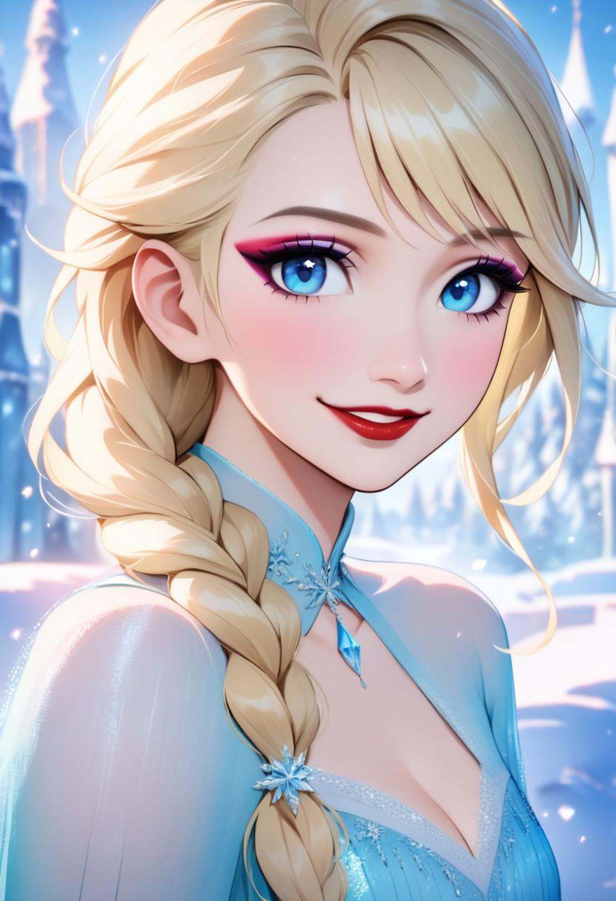 1girl,  Elsa,  Disney on Tensor.Art