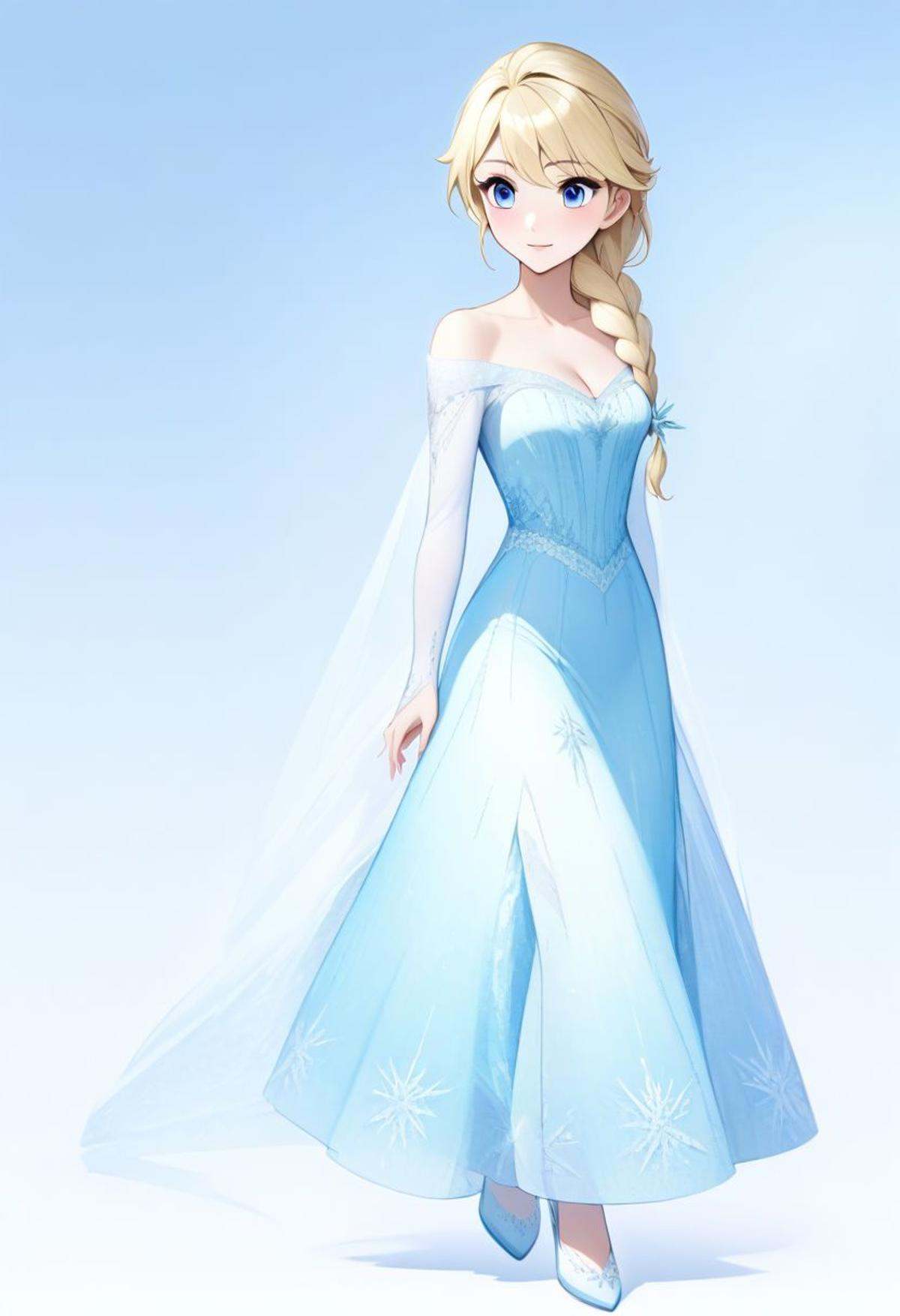 1girl,  Elsa,  Disney on Tensor.Art