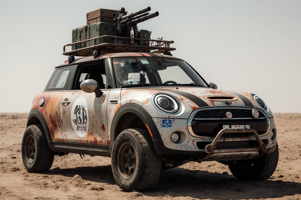 mini cooper ,  sandy shores,  crossout on Tensor.Art