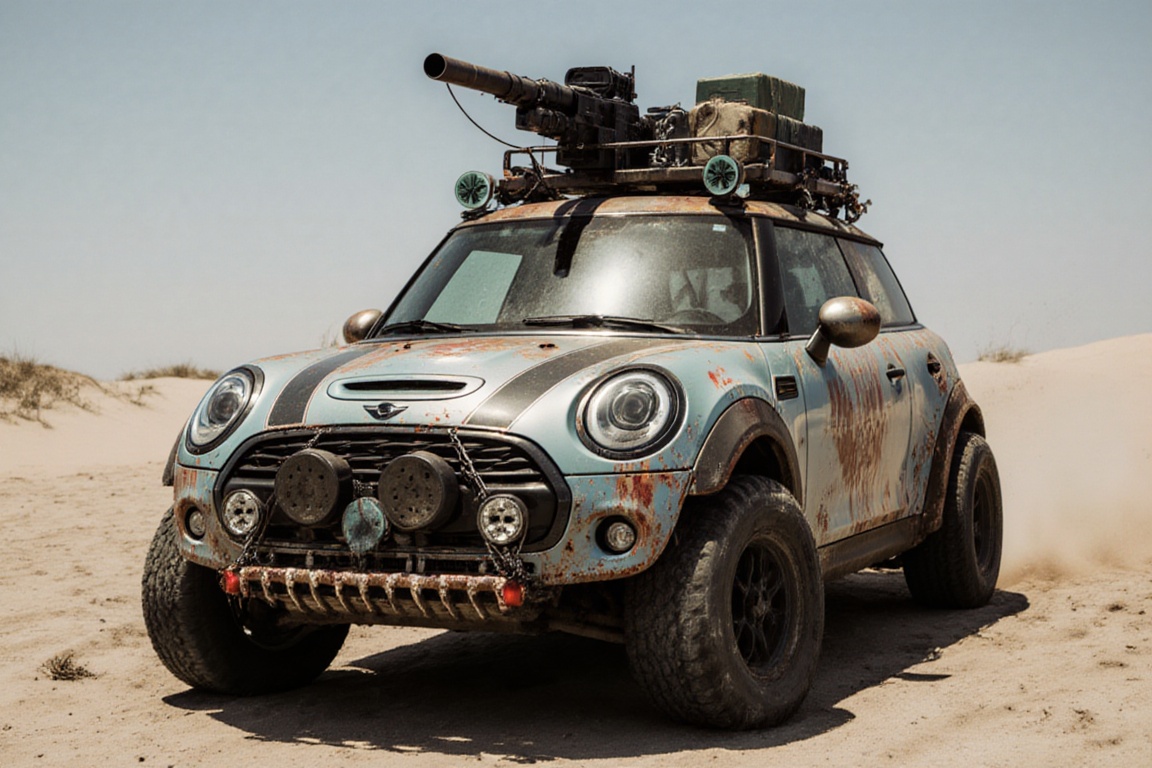 mini cooper ,  sandy shores,  crossout on Tensor.Art