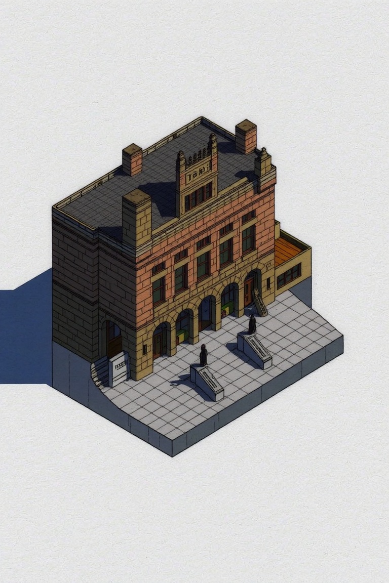 ODP,  isometric,  building on Tensor.Art